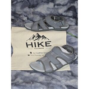 NWT Hike Footwear Baresandals IV Grey Hook and Loop Strap Unisex EU 39 women 8